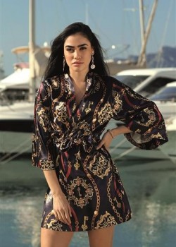 Сатенен дамски халат P01