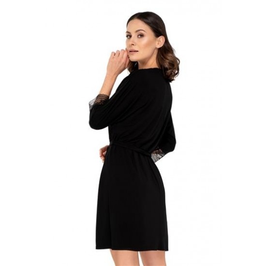 Дамски халат в черен цвят Allison