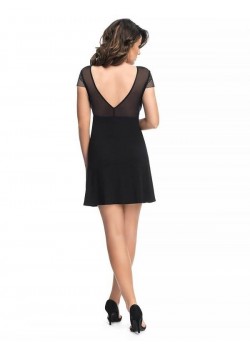 Нощница с къс ръкав в черен цвят K669 Нощница с къс ръкав в черен цвят K669