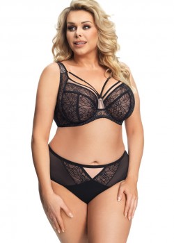 Бразилиани с тюл в черен цвят VENEZIA K640