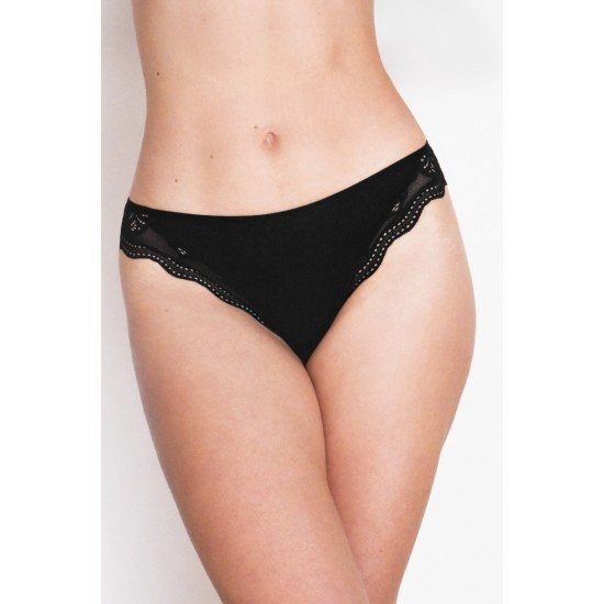 Дамски бикини с дантела в черен цвят VALENCJA Дамски бикини с дантела в черен цвят VALENCJA