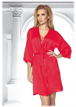 Сатенен халат в цвят малина Laurine 370