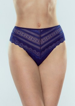 Бразилиана с дантела в син цвят HARIET