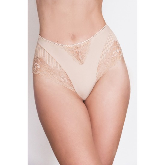 Бикини с висока талия в бежов цвят VIRGILIA Бикини с висока талия в бежов цвят VIRGILIA