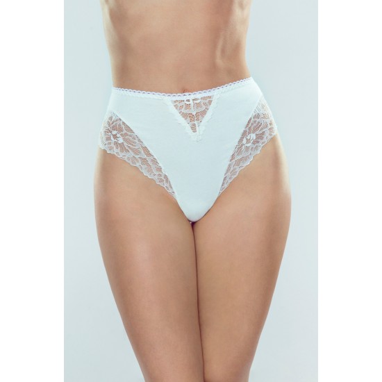 Бикини с висока талия в бял цвят VIRGILIA