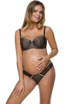 Бикини с дантела в черен цвят 3114