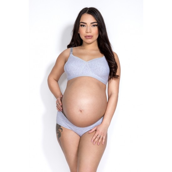 Сутиен за кърмачки в сив цвят MAMA BASIC MILKY Сутиен за кърмачки в сив цвят MAMA BASIC MILKY