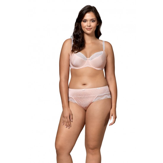 Бикини с дантела в цвят праскова PEPITE Бикини с дантела в цвят праскова PEPITE