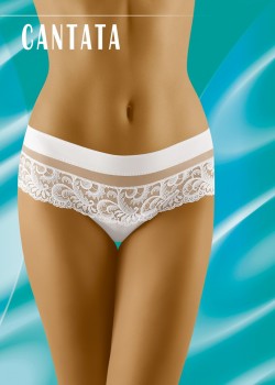 Бразилиани с дантела в бял цвят CANTATA