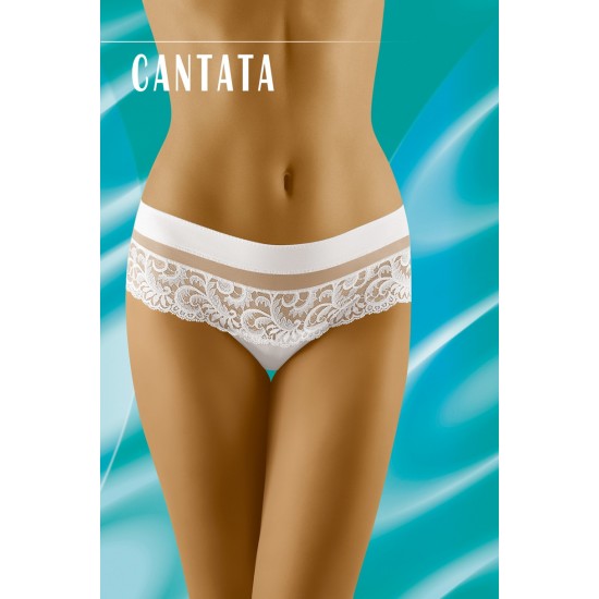 Бразилиани с дантела в бял цвят CANTATA