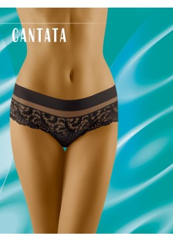 Бразилиани с дантела в черен цвят CANTATA