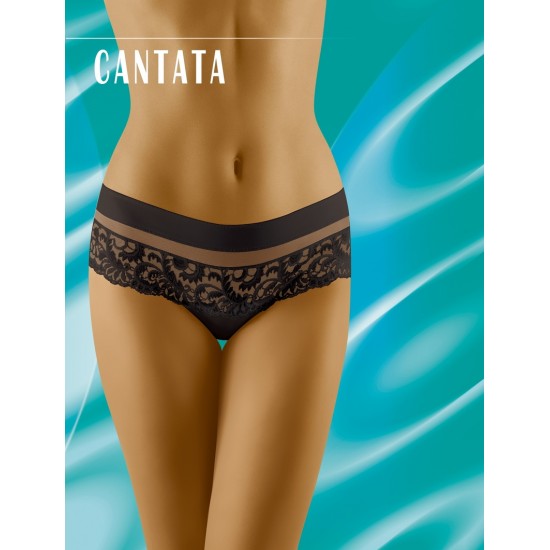 Бразилиани с дантела в черен цвят CANTATA