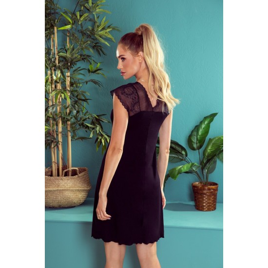 Нощница с къс ръкав в черен цвят JOSEFINE Нощница с къс ръкав в черен цвят JOSEFINE