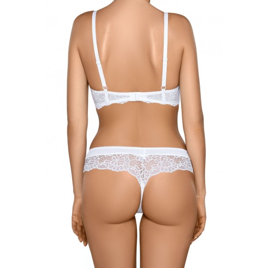 Дамски прашки с дантела в бял цвят CLAUDIA Дамски прашки с дантела в бял цвят CLAUDIA