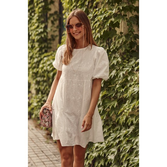 Дамска ефирна рокля в цвят екрю FG591 Дамска ефирна рокля в цвят екрю FG591