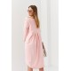 Дамска асиметрична рокля в цвят пудра FK613 Дамска асиметрична рокля в цвят пудра FK613