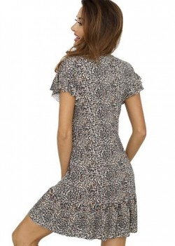 Нощница с къс ръкав в леопардов принт Omena Нощница с къс ръкав в леопардов принт Omena