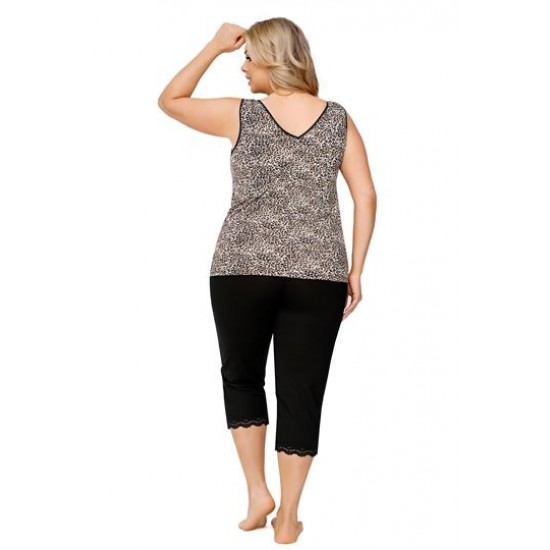 Дамска макси пижама в леопардов десен Omena Дамска макси пижама в леопардов десен Omena