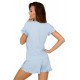 Къса дамска пижама в син цвят Pastella 1/2 Къса дамска пижама в син цвят Pastella 1/2