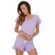 Къса дамска пижама в лилав цвят Pastella 1/2 Къса дамска пижама в лилав цвят Pastella 1/2