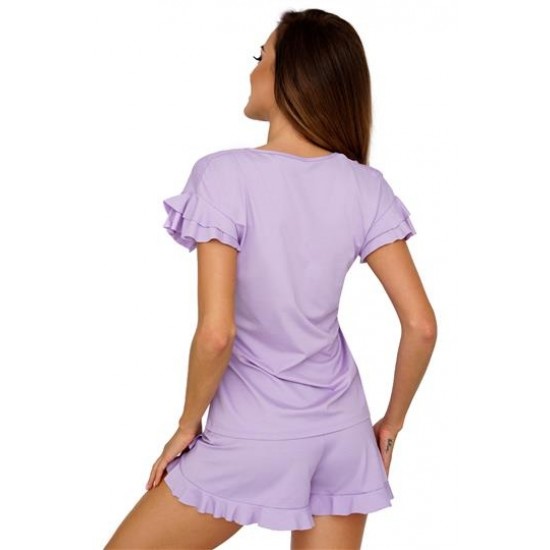 Къса дамска пижама в лилав цвят Pastella 1/2 Къса дамска пижама в лилав цвят Pastella 1/2