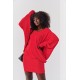 Къса рокля с дълъг ръкав в червен цвят FG632 Къса рокля с дълъг ръкав в червен цвят FG632