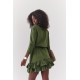 Къса дамска рокля в цвят каки FK614 Къса дамска рокля в цвят каки FK614