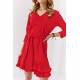 Къса дамска рокля в червен цвят FK614 Къса дамска рокля в червен цвят FK614