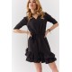 Къса дамска рокля в черен цвят FK614 Къса дамска рокля в черен цвят FK614