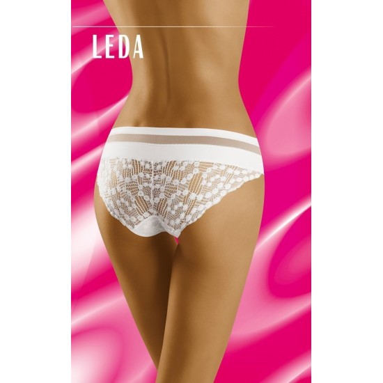 Бикини с дантела в бял цвят Leda