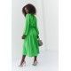 Ефирна рокля с дълъг ръкав в зелен цвят 70120 Ефирна рокля с дълъг ръкав в зелен цвят 70120