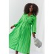 Ефирна рокля с дълъг ръкав в зелен цвят 70120 Ефирна рокля с дълъг ръкав в зелен цвят 70120