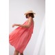 Широка дамска рокля в цвят корал 81541 Широка дамска рокля в цвят корал 81541