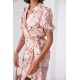 Елегантна къса рокля в цвят корал FG638 Елегантна къса рокля в цвят корал FG638
