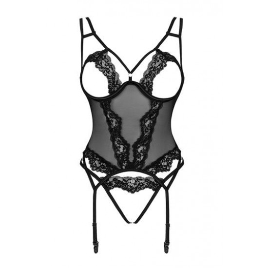 Секси корсет с прашки в черен цвят Setilla Секси корсет с прашки в черен цвят Setilla