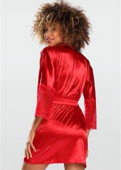 Сатенен дамски халат в червен цвят Cameron Сатенен дамски халат в червен цвят Cameron