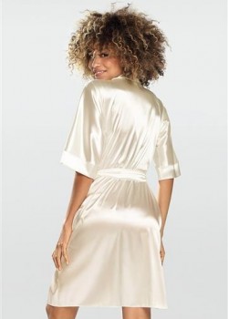 Сатенен дамски халат в цвят екрю Nable 100 Сатенен дамски халат в цвят екрю Nable 100