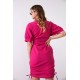 Елегантна рокля с къс ръкав в розов цвят FG649 Елегантна рокля с къс ръкав в розов цвят FG649