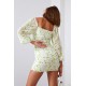 Къса дамска рокля с дълъг ръкав в зелен цвят 2940 Къса дамска рокля с дълъг ръкав в зелен цвят 2940