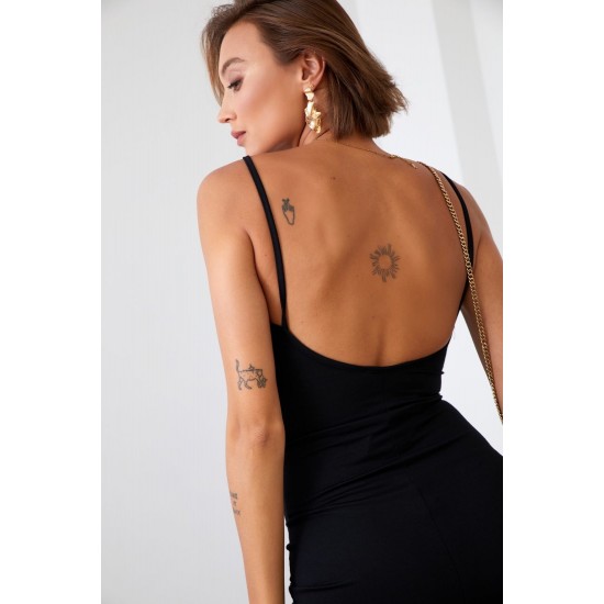 Елегантна дълга рокля в черен цвят 110570 Елегантна дълга рокля в черен цвят 110570