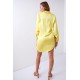 Сатенена рокля с дълъг ръкав в жълт цвят FG641 Сатенена рокля с дълъг ръкав в жълт цвят FG641