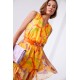 Ефирна къса рокля в жълт цвят 03040 Ефирна къса рокля в жълт цвят 03040