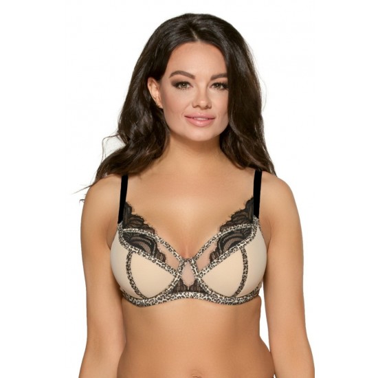 Макси сутиен с полуподплатени чашки в бежов цвят AV 2011 LEOPARD Макси сутиен с полуподплатени чашки в бежов цвят AV 2011 LEOPARD