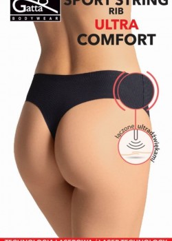 Рипсени дамски прашки в черен цвят RIB ULTRA COMFORT