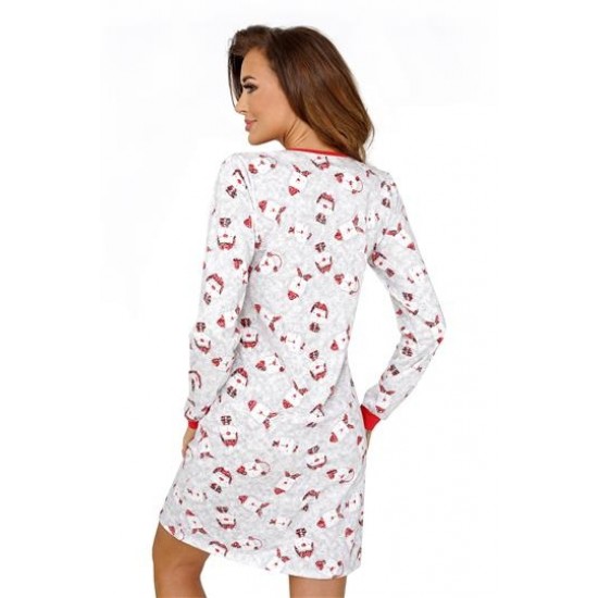 Коледна нощница с дълги ръкави в цвят екрю Teddy Коледна нощница с дълги ръкави в цвят екрю Teddy