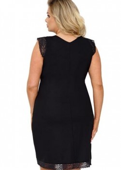 Макси нощница с къс ръкав в черен цвят Vera Макси нощница с къс ръкав в черен цвят Vera