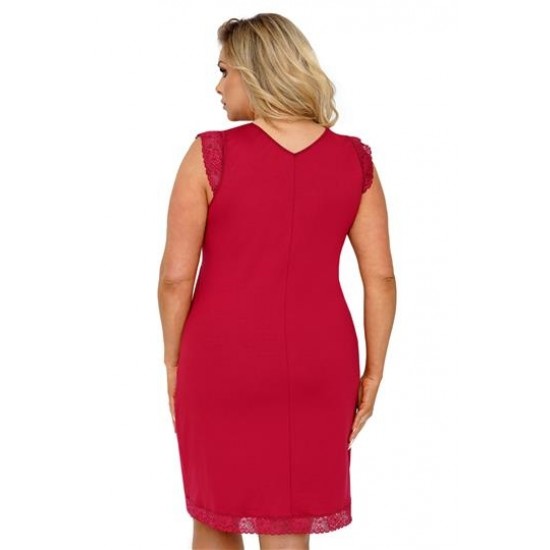 Макси нощница с къс ръкав в цвят бордо Vera Макси нощница с къс ръкав в цвят бордо Vera