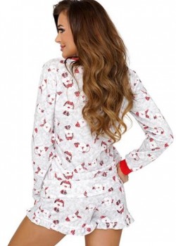 Коледна дамска пижама в цвят екрю Teddy II Коледна дамска пижама в цвят екрю Teddy II