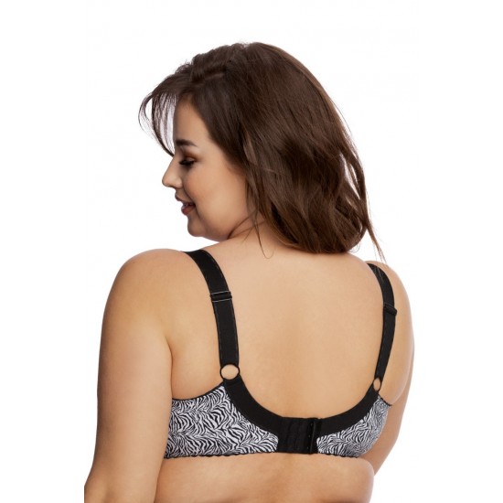 Макси сутиен с полуподплатени чашки в черен и бял цвят TEONA 1152 Макси сутиен с полуподплатени чашки в черен и бял цвят TEONA 1152