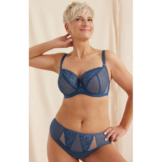 Макси сутиен с меки чашки в син цвят K728 EDITH Макси сутиен с меки чашки в син цвят K728 EDITH